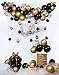 HomyBasic Gold, Black and Confetti Balloons Set 40 Pcs with 50M Ribbon, Perfect for Birthday Parties, Anniversary, WeddingParty Decorations, Graduation Supplies