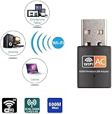 JUSTOP AC600 WiFi Dongle 802.11AC Dual Band 2.4GHz 5GHz Mini Wireless USB view 6
