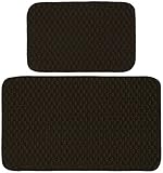 Garland Rug Town Square 2-Piece Kitchen Rug Set, 18-Inch by 30-Inch, Mocha
