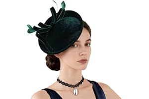 Bubbmi Women Velvet Fascinator Hat