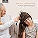 Anjou Hair Straightener Brush with Anion Hair Care, Metal Ceramics Heater Technology (Rose Gold, Adjustable Temperature Setting, Max 446℉ for All Hair Types, Auto Lock/Shutoff)