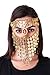 Gold Red Gem Belly Dance Costume Headwear Coins Face Mask Veil Tribal Bedouin Burka Burqa,Gold, One Size