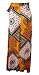 RUIGO Women's High-Waisted Boho Asymmetrical Hem Tie up Long Maxi Print Wrap Skirt US 2-6 Yellow