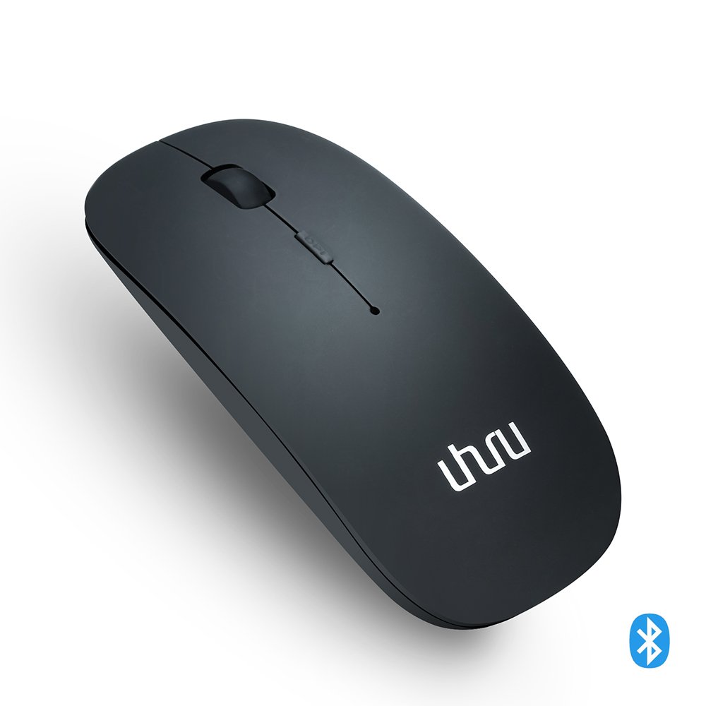 UHURU Rechargeable Bluetooth Wireless Mouse for PC, Mac, Laptop, Android Tablet (Black)