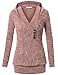 Messic Vintage Hoodie, Women's Basic Solid Comfortable Stylish Tunic Sweatshirt Classic Hoodie,Dark Pink XXL