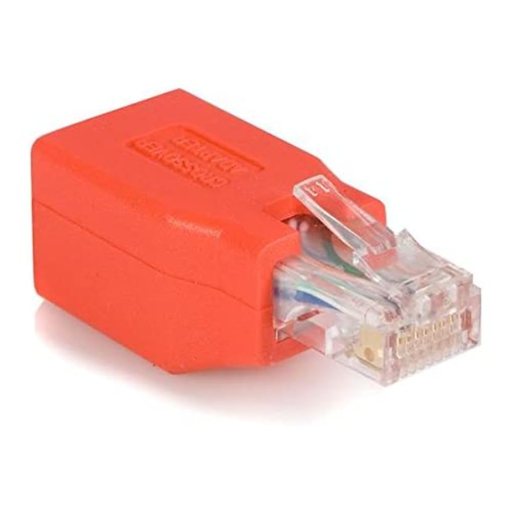 StarTech.com Adapter CAT6 Ethernet Network Cable Direct Straight Crossover Crossover UTP Patch RJ45 Adapter for Cable (RJ-45, RJ-45, Male/Female, Red, 1.5cm, 4.5cm