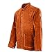 QeeLink Leather Welding Jacket - Flame-Resistant Heavy Duty Work Welder Jackets - Split Cowhide Welding Coat for Men Women (XX-Large)
