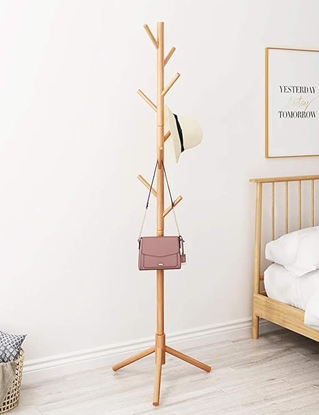 Amazon Co Jp ポールハンガー ハンガーラック 木製ハンガー コート