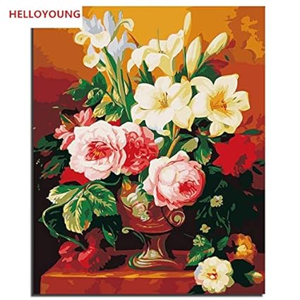 Kykdy Fleurs Colorées Numérique Peinture Image Dessin