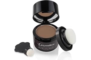 Luxecolors Hair Concealer Powder for Thinning Hair and Gray Coverage - Hairline and Eyebrows Bald Spot Cover Up for Women (Brown)