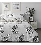 Set da letto con copripiumino matrimoniale in cotone e poliestere con stampa a foglie Forme