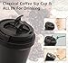 SOCOO Travel Coffee Mug for Men Woman/Coffee Travel Cup with Lid Portable Stainless Steel Insulated Double Walled Reusable BPA Free for Coffee, Tea, Chocolate 16OZ (Black)