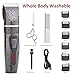 IWEEL Dog Clippers, Professional Rechargeable Cordless Cat Shaver and Low Noise Water Proof Electric Dog Trimmer Pet Grooming Kit Animal Hair Clippers Tool with Scissors Combs for Dogs Cats Washable