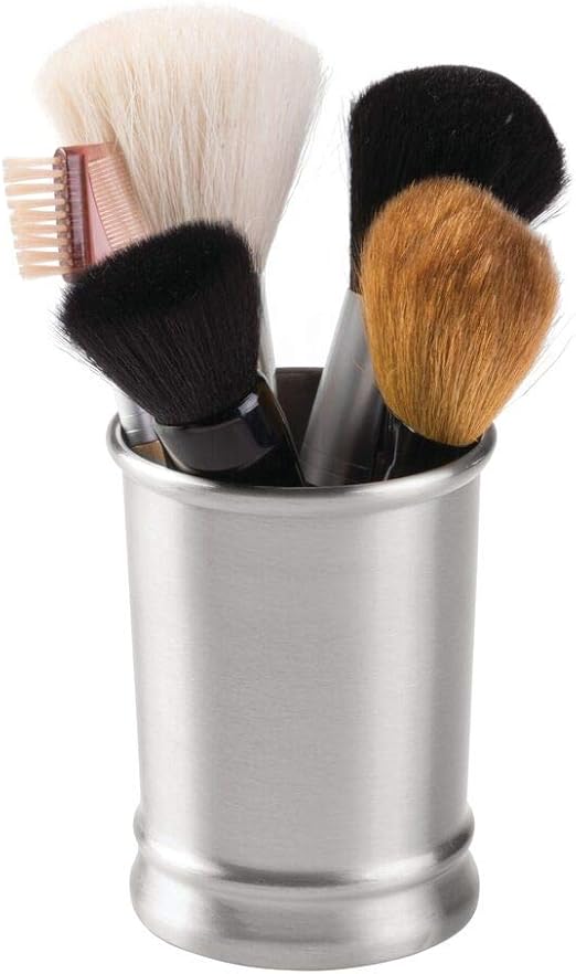 Amazon Com Mdesign Modern Round Metal Tumbler Cup For Bathroom