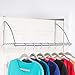 Richards Homewares Silver Epoxy Over The Door Close Valet with Hanging Bar
