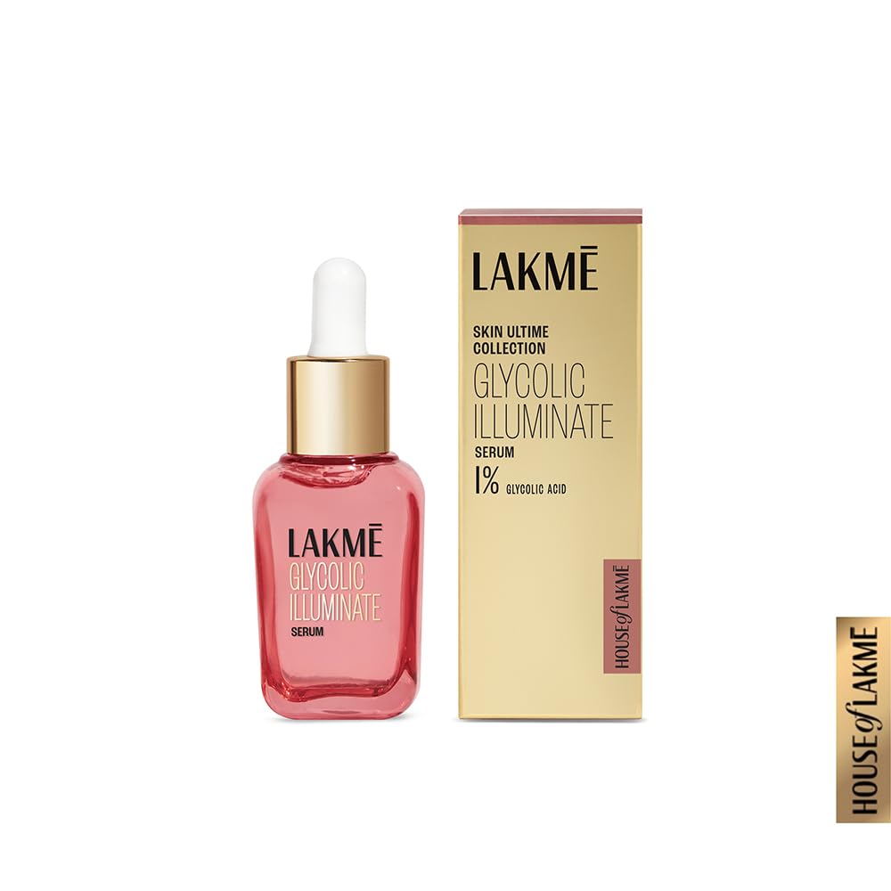 Lakme Glycolic Illuminate Serum with 1% Glycolic Acid Reduces Dullness & Improves Texture, 30ml by Glowrity