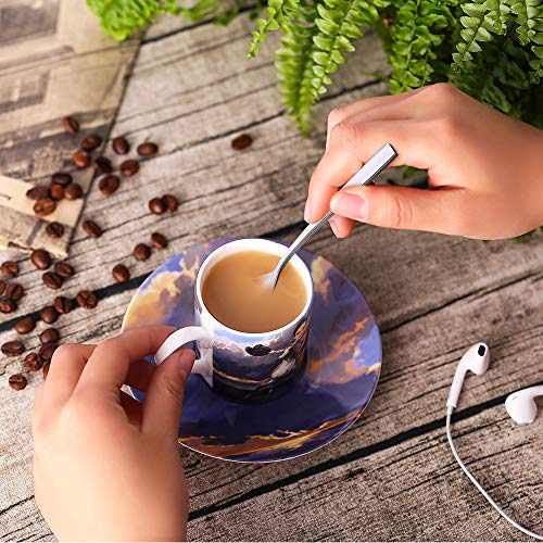 Tesinll Silverware Flatware Cutlery Set, Stainless Steel Utensils Service for 1, Including a Knife, a Fork, two Spoons for Home and Restaurant, Mirror Polished, Dishwasher Safe