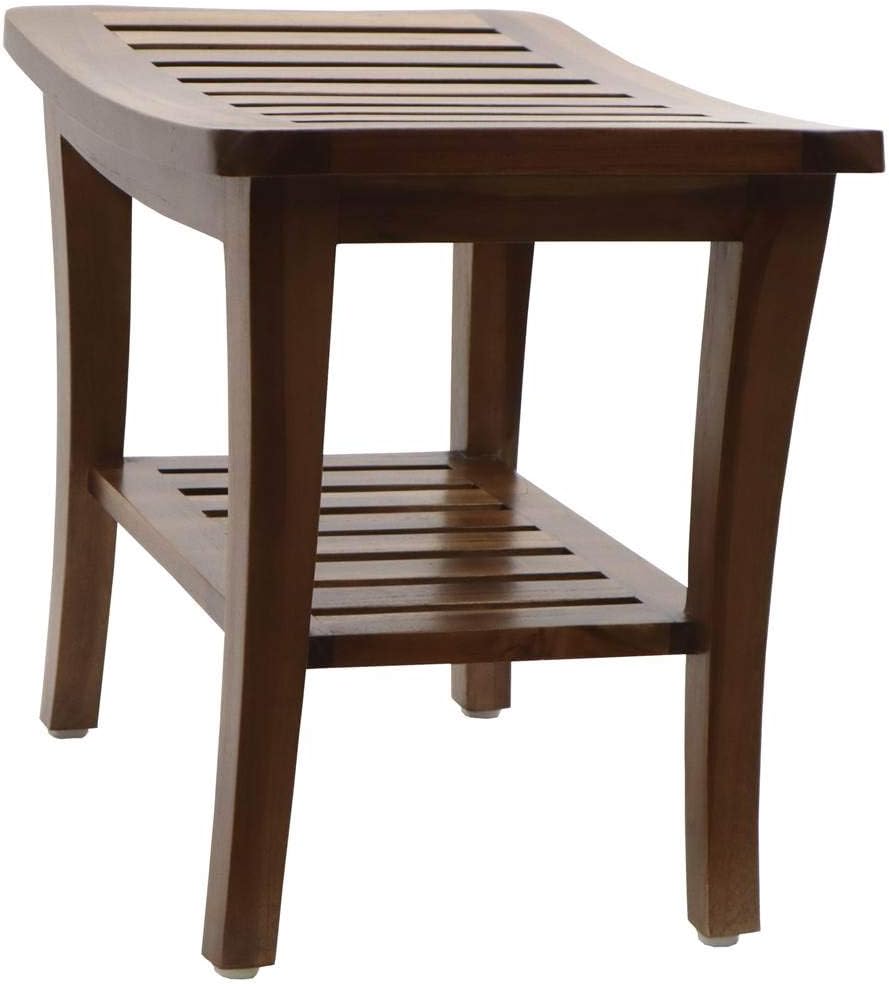 Redmon 5323 Teak Collection Bench, 20 x 13.5 x 17.5 Height: Home & Kitchen