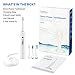 Sterline Sonic Electric Rechargeable Toothbrush and Holder w/ 3 Brushing Modes and 3 Free Electric Toothbrush Replacement Heads Included, Superior Bristle Cleaning Technology