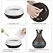 Exqline 400ml Essential Oil Diffuser Wood Grain Large Capacity Ultrasonic Aromatherapy Diffuser with Timer Setting, Whisper Quiet, Vase Shape