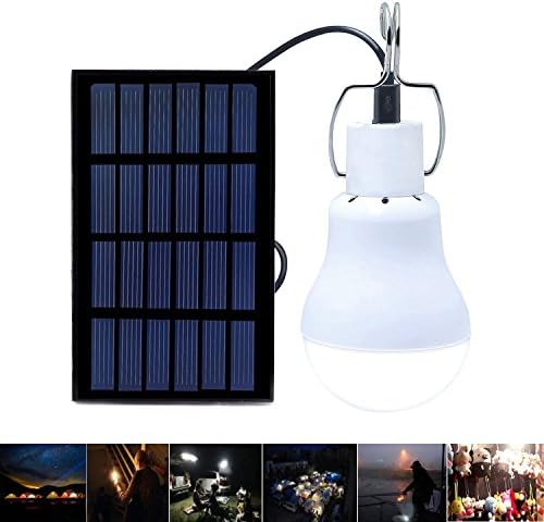 AROC Solar Lights Led Bulb Light Outdoor Lighting Solar Energy Lamp Camp Tent Fishing Hiking Lamp Garden Shed Yard Home Emergency Lighting 15W 130LM