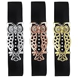 Fitbit Flex 2 Cover Sleeve Protector, Henoda Jewelry Bling Accessory Stainless Steel (3PC Owl)
