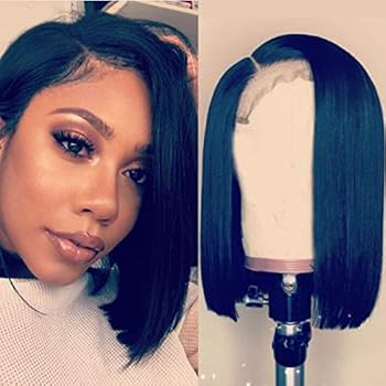 Amazon Com Short Bob Wigs For Black Women Human Hair Lacefront
