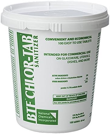 National Chemicals 13002 BTF Chlorine Tablet (SET OF 100 PER CASE)