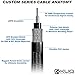 KLIQ Guitar Instrument Cable, 20 Ft - Custom Series with Premium Rean-Neutrik 1/4