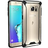 Galaxy S6 Edge Plus Case, POETIC Affinity Series [Premium Thin]/No Bulk/ Protection where its needed/Clear/Dual Material Protective Bumper Case for Samsung Galaxy S6 Edge Plus (Black/Clear)