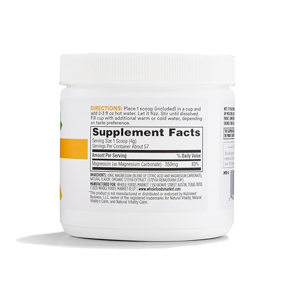 365 BY WHOLE FOODS MARKET, MAGNESIUM LEMON FIZZ, 8 OZ