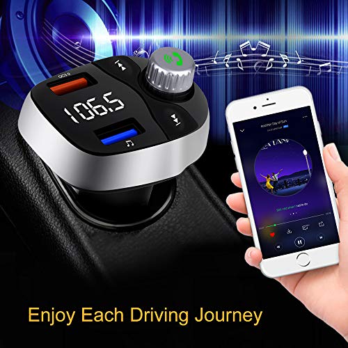 Bluetooth Car Audio Adapter FM Transmitter with Double Car Charger, Wireless Car Kit for Car Stereo System, Music Player Support Three Music Play Mode, Radio Work with Any Smart Mobile Phones - Thumbnail 7