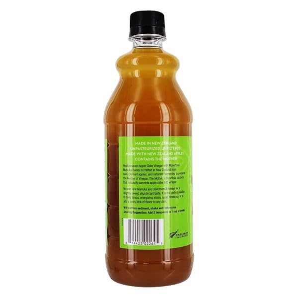 WEDDERSPOON APPLE CIDER VINEGAR WITH MONOFLORAL MANUKA HONEY & THE MOTHER, 25 FL OZ