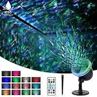 Night Light Projector for Kids, acetek Ocean Wave Projector Light with 3D Water Ripple Effect, Projector Lamp Undersea for Kids Living Room Bedroom Party Disco with Remote Control