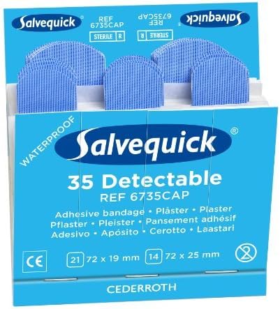Salvequick Refill 6735 for Dispenser - Detectable Plasters by Salvequick