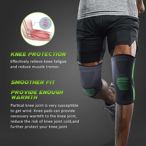 Ginocchiera Sportiva Compressione Ginocchio -Ginocchiera Ortopedica Rotulea Tutore Ginocchio Legamenti Elastica Design Antiscivolo, per Corsa, Sport, Allevia Gli Infortuni Sportivi e l\'Artrite -M