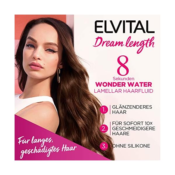 LOreal-Paris-Elvital-Hair-Treatment-for-Smooth-Hair-No-Silicone-No-Reaction-Time-to-Rinse-Dream-Length-8-Seconds-Wonder-Water-Lamellar-Hair-Fluid-1-x-200-ml L'Oréal Paris Elvital Hair Treatment for Smooth Hair, No Silicone, No Reaction Time to Rinse, Dream Length 8 Seconds…