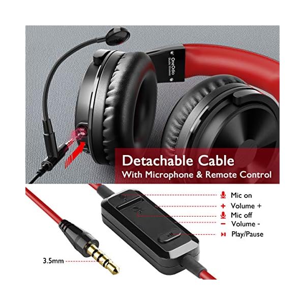 OneOdio-Bluetooth-Headphones-Over-Ear-Wireless-Bass-Boosted-Stereo-Hi-Fi-Sound-80-Hrs-Playtime-with-Studio-Music-Level-Sound-Quality-50mm-Neodymium-Speaker-Foldable-Headphone-with-Mic OneOdio Bluetooth Headphones Over Ear Wireless Bass Boosted Stereo Hi-Fi Sound 80 Hrs Playtime with Studio Music Level…