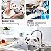 TraGoods Kitchen Water Splash Guard, Sink Water Splash Proof Retaining Plate with Attached Sucker, Kitchen Dish Washing Baffle Board Household Tools, Lovely bear and panda Household Kitchen tool, 2pcs