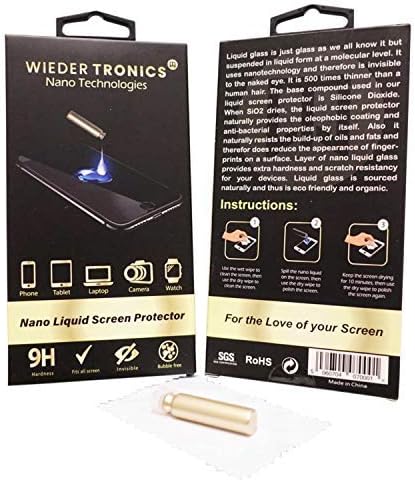 WIEDERTRONICS Nano Liquid Glass Screen Protector, Invisible, Full Screen Dispersion, 9H Hardness, for Smartphones-Tablets-Watches-Cameras
