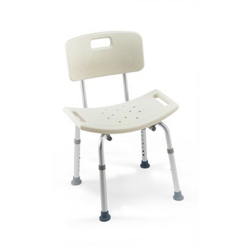 Shower chair/Stool with Back Rest - Height Adjustable