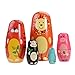 TOYMYTOY Nesting Dolls Five Cute Russian Dolls Toy Gift