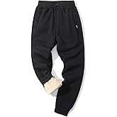 Gihuo Men Sweatpants Sherpa Fleece Lined Sweatpants Winter Thermal Active Outdoor Sports Track Jogger Pants