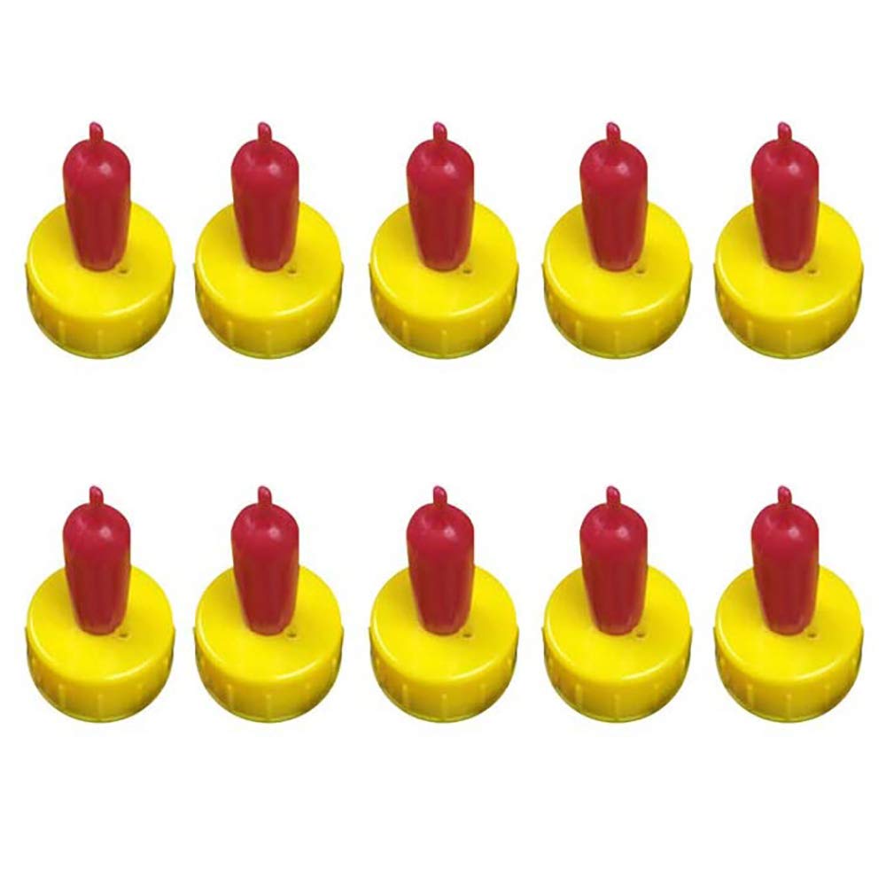 POFET 10pcs Dog Cat Pet Drink Bottle Nipple Teat Lamb/Pup Orphan Soft Red Ewe Goat