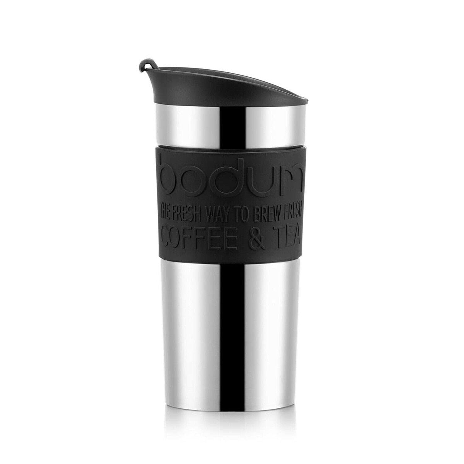 Bodum 11068-01 Travel Mug Vacuum with flip top lid, Black, Small, 0.35 l, 12 oz, Pack of 1