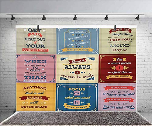 Quote-10x65-FT-Vinyl-Photo-BackdropsCollection-of-Motivational-Quotes-Success-Positive-Attitude-Themed-Artwork-Print-Background-for-Selfie-Birthday-Party-Pictures-Photo-Booth-Shoot