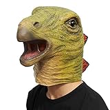 CreepyParty Halloween Costume Party Animal Latex Jurassic Head Mask Dinosaur Stegosaurus