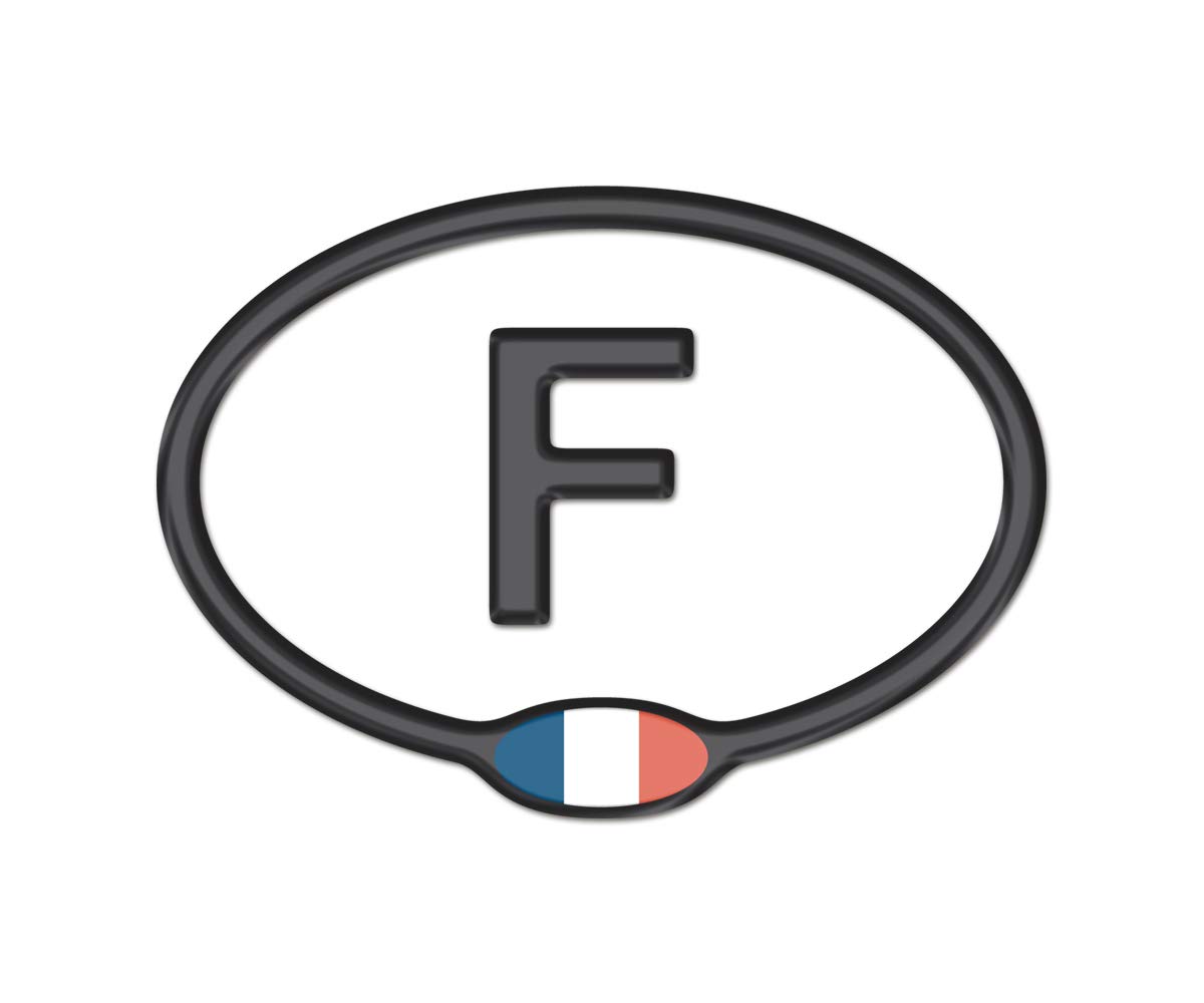 AG Design A-C 9438 3D Sticker France Flag F 12,5 x 9 cm – black