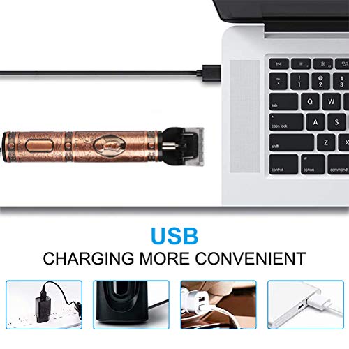 YOUKUKE T-Blade Trimmer,Electric Hair Clipper for Men Pro Clippers Barber Accessories Grooming Waterproof Rechargeable Cordless Close Cutting T-Blade Trimmer Baldhead Clipper