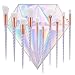 Elephant Xu10Pcs Unicorn Design Handle Shape Makeup Brushes Tools Set White Hair Synthetic Foundation Brush Eyeshadow Blusher with Diamond Bag